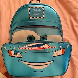 Loungefly LE Pixar Lightning McQueen Dinoco Blue Backpack
